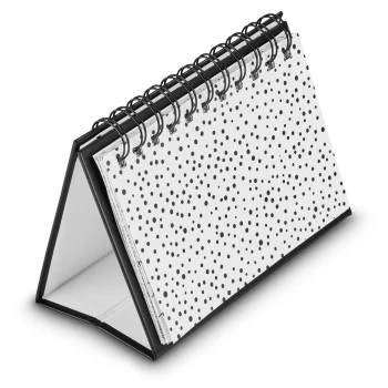 Spiralbuch-Aufsteller "Mini", 10x15 cm, 24 Seiten, Schwarz/Wei&szlig;