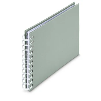 Spiral-Album "Fine Art", 18,5x15 cm, 30 wei&szlig;e Seiten, Salbei