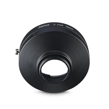 Objektiv-Adapter, f&uuml;r Nikon-F-Objektive an C-Mount-Kameras, Schwarz