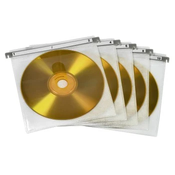 CD/DVD Doppel-Schutzhüllen, 50er-Pack, Weiß