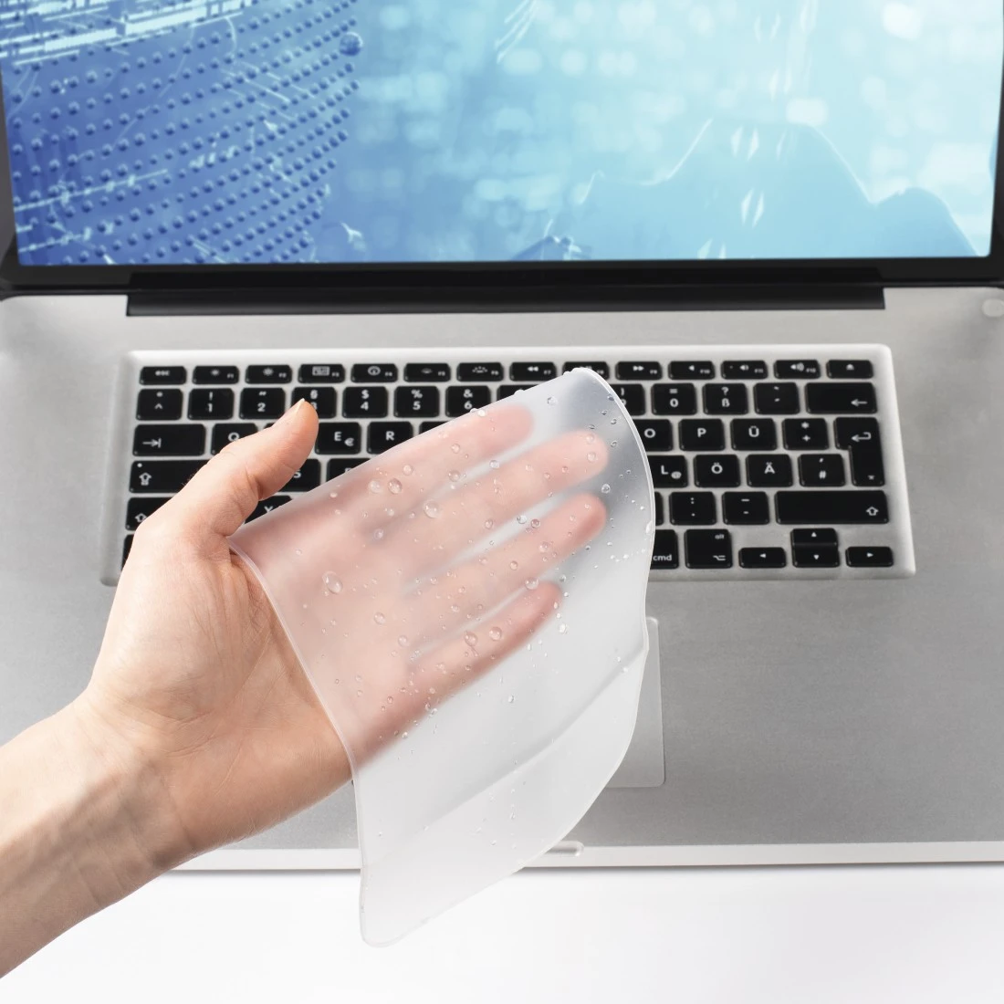 2er Set Tastaturabdeckung Silikon - 365×135mm Für 15-17 Zoll Tastaturen