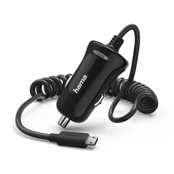 Chargeur pour voiture, micro-USB, 2,4 A, noir