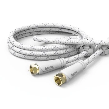 Kabel antenowy SAT F–F metalowy pozłacany 5 m 120 dB