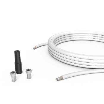 Kabel antenowy SAT 85 dB zestaw z wtykami do samodzielnego montażu 10m
