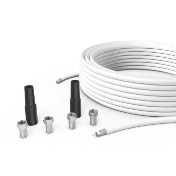 Kabel antenowy SAT 85 dB zestaw z wtykami do samodzielnego montażu 20m