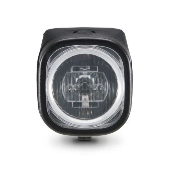 Front Bicycle Light, LED, Battery, USB-C, StVZO-approved, 2 Modes, black