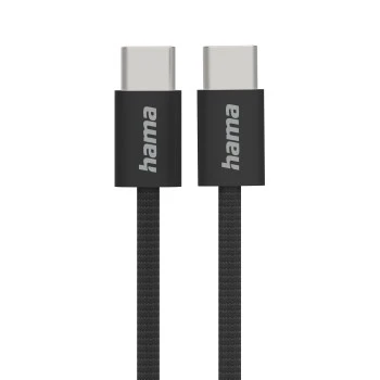 Câble de charge "Fabric" USB-C - USB-C, 1 m, nylon, noir