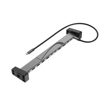 Stacja dokująca USB-C „Connect2Office Work”, silikonowe nóżki, 12 portów
