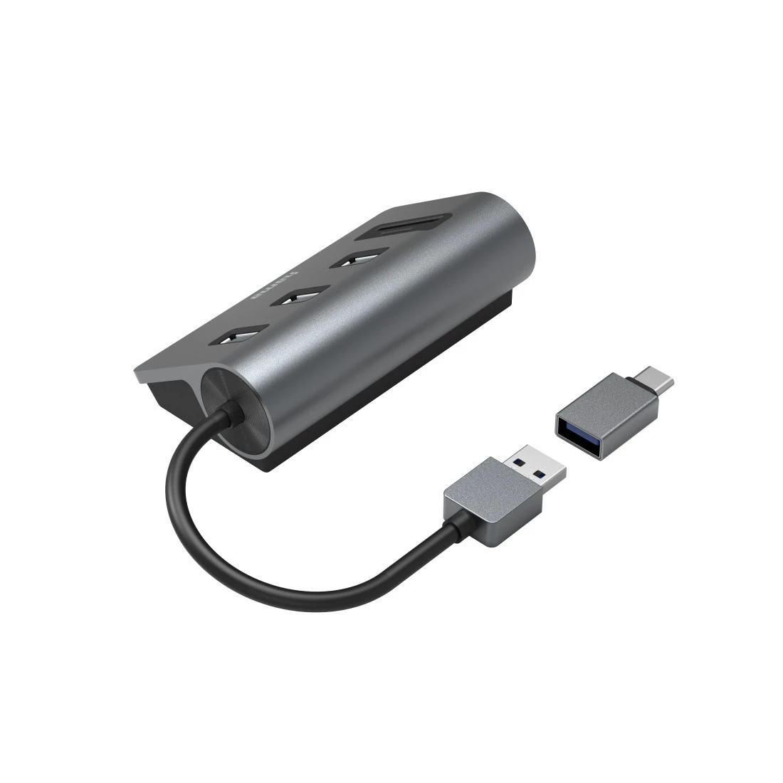 HAMA Lecteur De Cartes USB-C SD / MicroSD Gris (200131