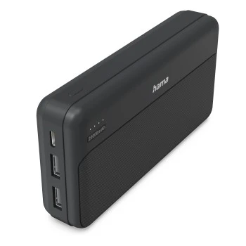 Power Pack "Pocket 20", 20000mAh, Ausgänge: 2x USB-A, Anthrazit