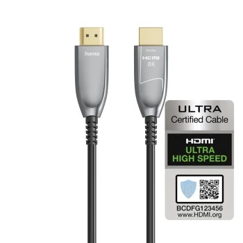 Ultra szybki kabel HDMI™ z włókna szklanego, AOC, certyfikowany, 8K, aluminium, 15 m