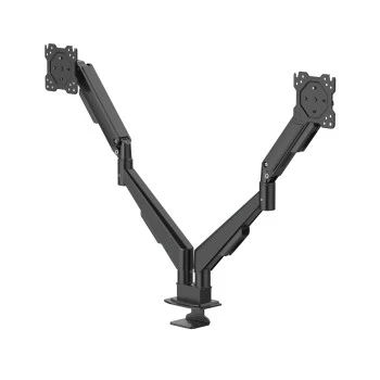 Monitorhalterung, 2 Monitore, Gasfeder, vollbeweglich, 17" - 35", Schwarz