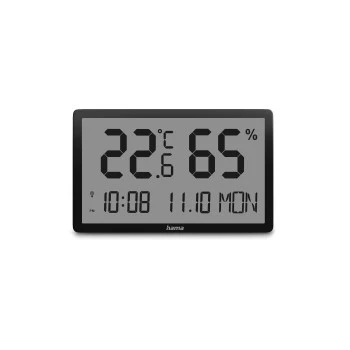 Thermomètre et hygromètre "Lombok", numérique, pour l’intérieur, noir