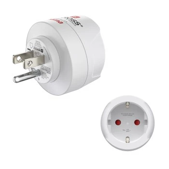 Travel Adapter Type B, 3-Pin, for USA, Canada, Caribbean and East Asia