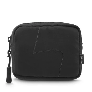 Headphones Bag for In-Ear and Accessories, Snap Hook, Organiser, black