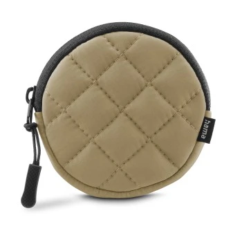 Headph. Bag for In-Ear and Accessories, Snap Hook, Round, Organiser, beige