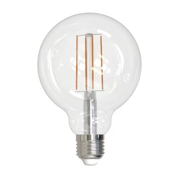 LED filament bulb, E27, 1521lm replaces 100W, globe G95, clear, neutral white