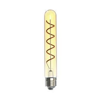 LED vláknová žiarovka E27, tyč T185, dymová, extra teplá biela, stmiev.