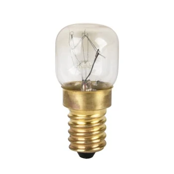 Oven bulb, E14, 33lm 15W, T22 tube, clear, warm white, can be dimmed