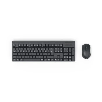 Funktastatur mit Maus "WKM-100", kabellos, Batterien, Schwarz, QWERTZ CH